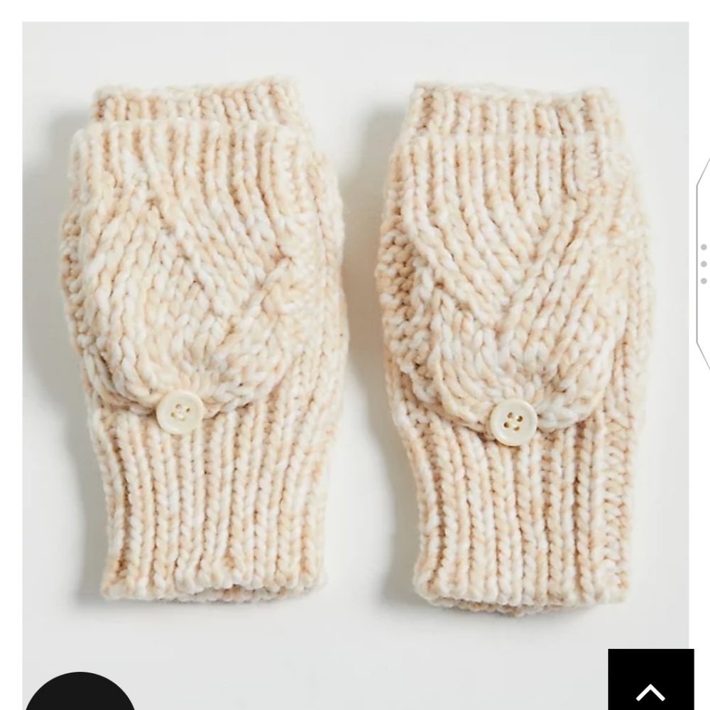 🆕🧤OATMEAL/CREAM CONVERTIBLE FINGERLESS MITTS🧤